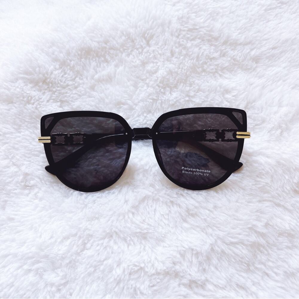 Liana Black Sleek Sunglasses